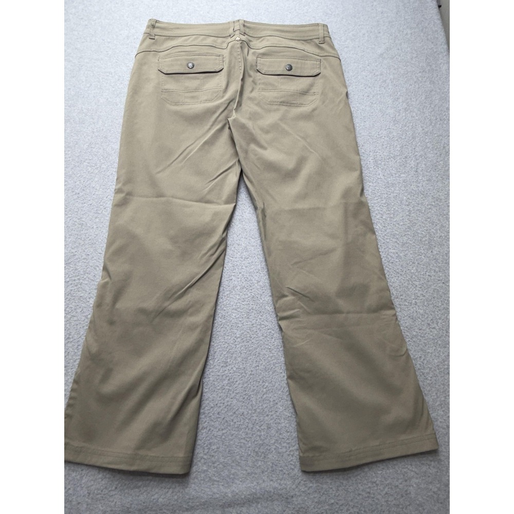 prAna Pants Womens 16 Khaki Hiking Roll-Up Stretch Straight Leg Outdoor Travel - Picture 11 of 12
